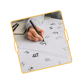 Hand sketching logo concepts