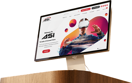 Custom WordPress theme mockup on a desktop monitor